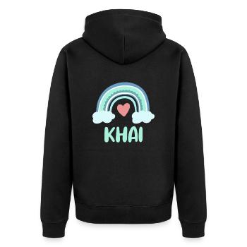 Khai Nom Rainbow Baby - Veste à capuche bio Premium Unisexe - noir - Dos - Nico (187cm)