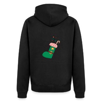 Chaussette de Noël - Veste à capuche bio Premium Unisexe - noir - Dos - Nico (187cm)