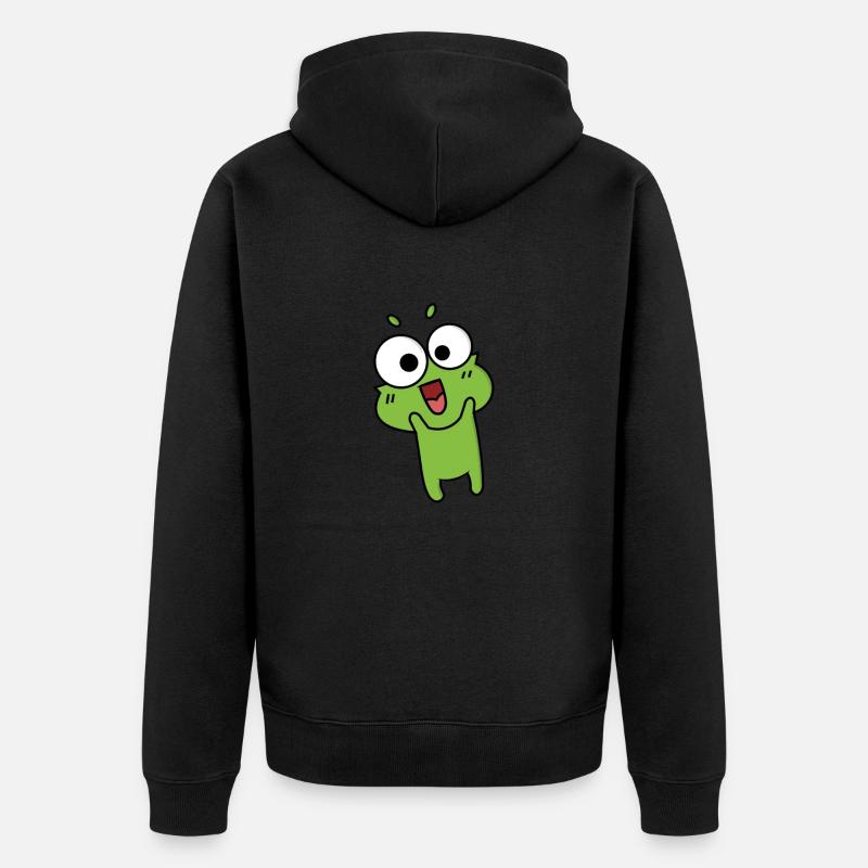 Frog Comic Drawing Funny - Veste à capuche bio Premium Unisexe - noir