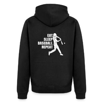 Baseball Baseball Lovers Cadeau Jeu de baseball - Veste à capuche bio Premium Unisexe - noir - Dos - Nico (187cm)