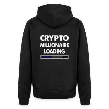 Bitcoin Trading Crypto Stocks - Veste à capuche bio Premium Unisexe - noir - Dos - Nico (187cm)