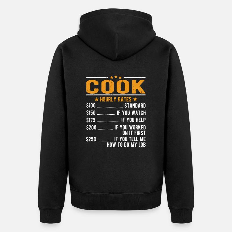 Cuisine Salaire horaire - Veste à capuche bio Premium Unisexe - noir