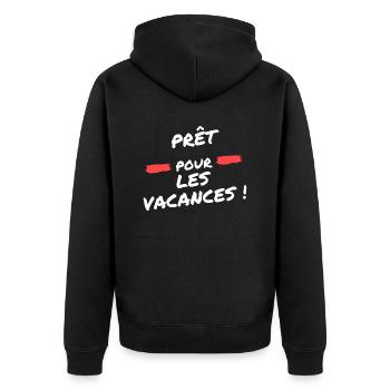 prêt pour les vacances - Veste à capuche bio Premium Unisexe - noir - Dos - Nico (187cm)
