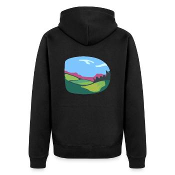 Paysage naturel - Veste à capuche bio Premium Unisexe - noir - Dos - Nico (187cm)