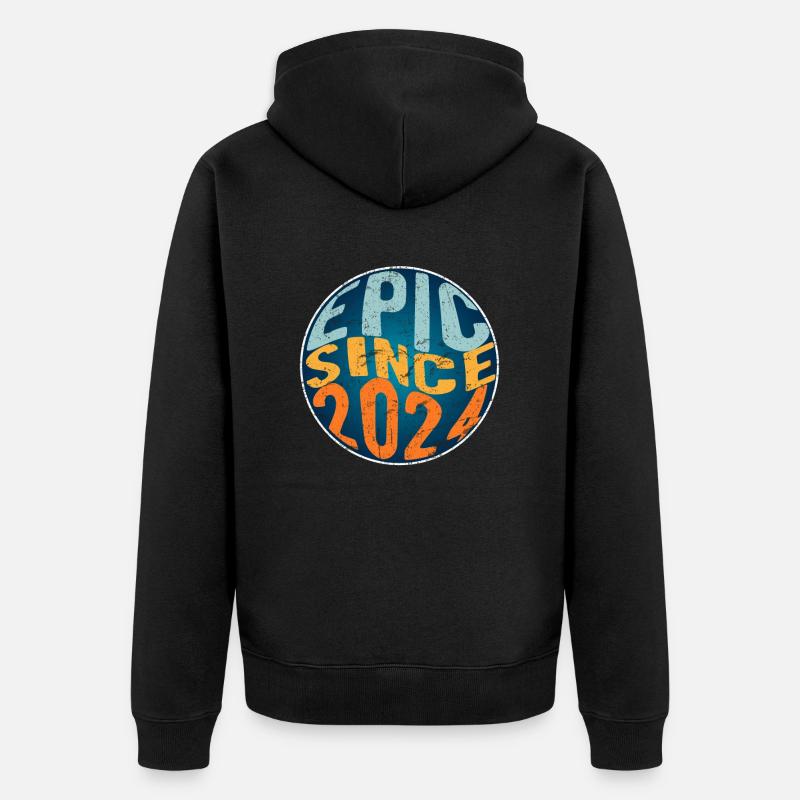 Episch Seit 2024 - Unisex Premium Bio Zip Hoodie - Schwarz