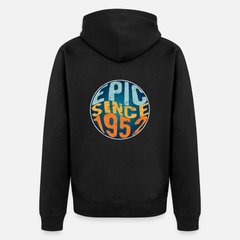 Episch Seit 1952 - Unisex Premium Bio Zip Hoodie - Schwarz