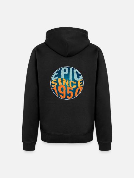 Epic since 1950 - Unisex Premium Organic Zip Hoodie - black