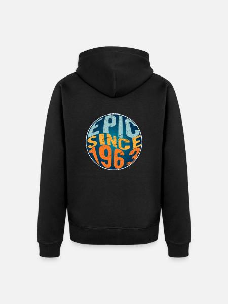 Epic since 1963 - Unisex Premium Organic Zip Hoodie - black