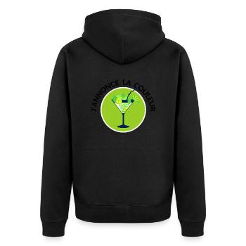 annonce couleur vert mojito morito alcool humour - Veste à capuche bio Premium Unisexe - noir - Dos - Nico (187cm)