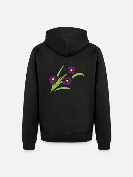 fleurs en épi - Veste à capuche bio Premium Unisexe - noir