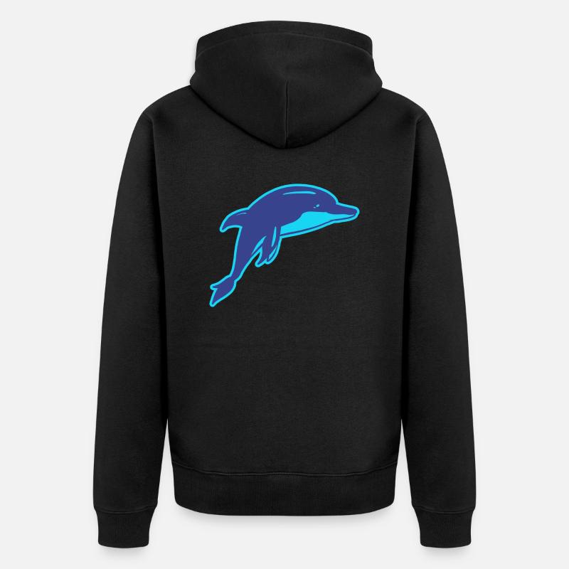 Le Dauphin - Veste à capuche bio Premium Unisexe - noir