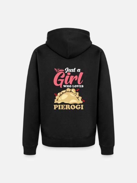 Pierogi dumplings - Unisex Premium Organic Zip Hoodie - black