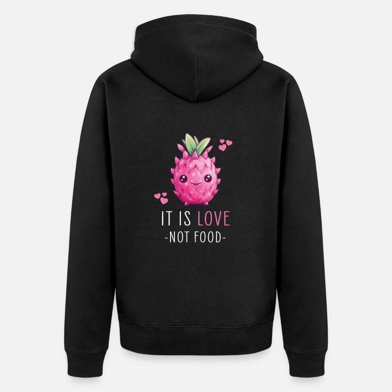 Fruit du dragon Kawaii - Veste à capuche bio Premium Unisexe - noir