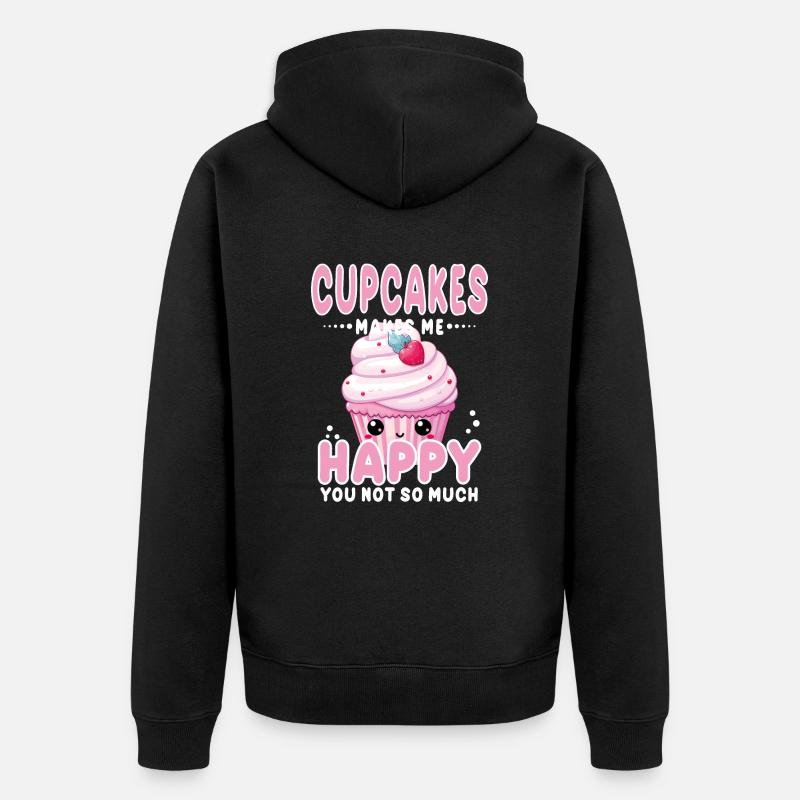 Cupcake Kawaii - Veste à capuche bio Premium Unisexe - noir