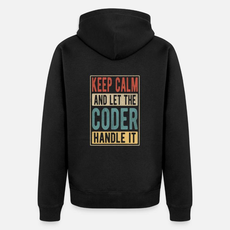 Coder Retro Cadeau - Veste à capuche bio Premium Unisexe - noir