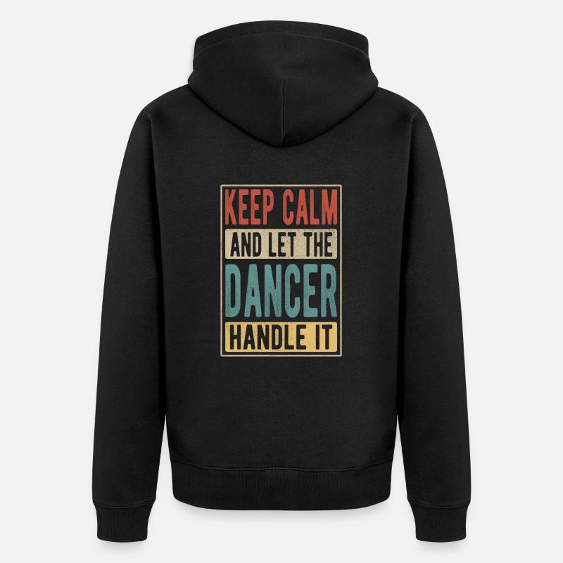 Tänzer Retro Geschenk - Unisex Premium Bio Zip Hoodie - Schwarz