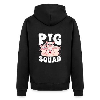 Escouade porcine - Veste à capuche bio Premium Unisexe - noir - Dos - Nico (187cm)