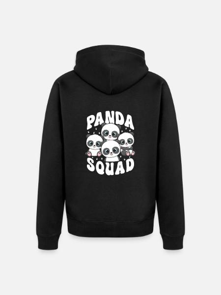 Panda Squad - Unisex Premium Organic Zip Hoodie - black