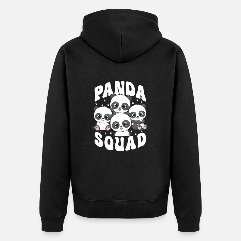 Escouade Panda - Veste à capuche bio Premium Unisexe - noir