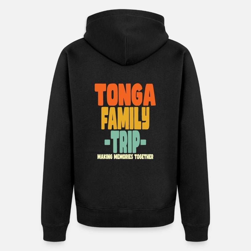 Vacances en famille aux Tonga - Veste à capuche bio Premium Unisexe - noir