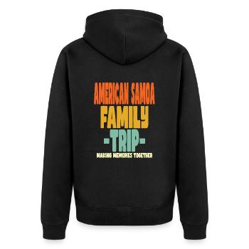 Vacances en famille aux Samoa américaines - Veste à capuche bio Premium Unisexe - noir - Dos - Nico (187cm)