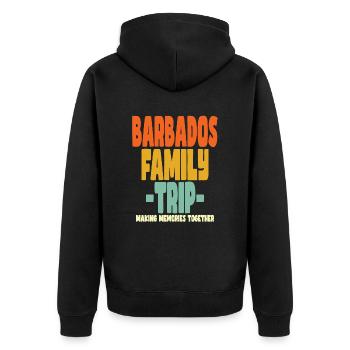 Vacances en famille à la Barbade - Veste à capuche bio Premium Unisexe - noir - Dos - Nico (187cm)