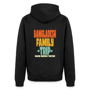 Vacances en famille au Bangladesh - Veste à capuche bio Premium Unisexe - noir - Dos - Nico (187cm)
