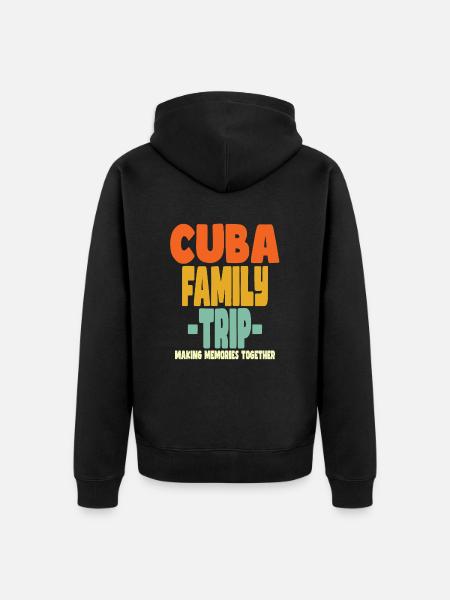 Cuba Family Trip Holidays - Unisex Premium Organic Zip Hoodie - black