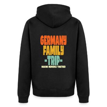 Allemagne Vacances en famille - Veste à capuche bio Premium Unisexe - noir - Dos - Nico (187cm)