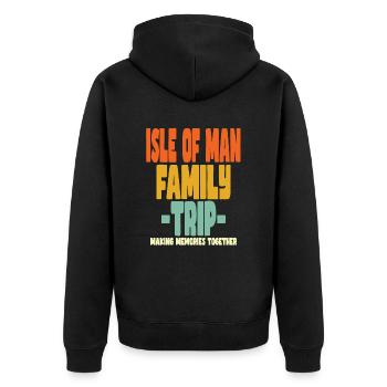Vacances en famille à l’île de Man - Veste à capuche bio Premium Unisexe - noir - Dos - Nico (187cm)