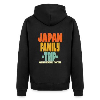Vacances en famille au Japon - Veste à capuche bio Premium Unisexe - noir - Dos - Nico (187cm)