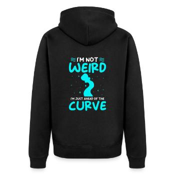 Wassermann Sternzeichen Astrologie Horoskop - Unisex Premium Bio Zip Hoodie - Schwarz - Hinten - Nico (187cm)