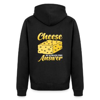 Cadeau au fromage - Veste à capuche bio Premium Unisexe - noir - Dos - Nico (187cm)