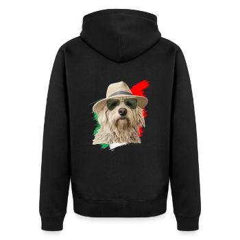 Maremma Abruzzo German Shepherd Maremmano Abruzzese - Unisex Premium Organic Zip Hoodie - black - Back - Nico (187cm)