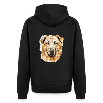 Kangal Dog Race Dog Visage Chien Polygone - Veste à capuche bio Premium Unisexe - noir - Dos - Nico (187cm)