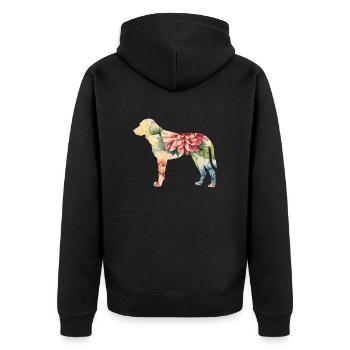 Kangal Berger Allemand Race Floral - Veste à capuche bio Premium Unisexe - noir - Dos - Nico (187cm)
