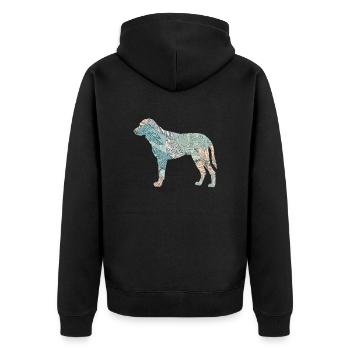Kangal Berger Chien Race Floral - Veste à capuche bio Premium Unisexe - noir - Dos - Nico (187cm)