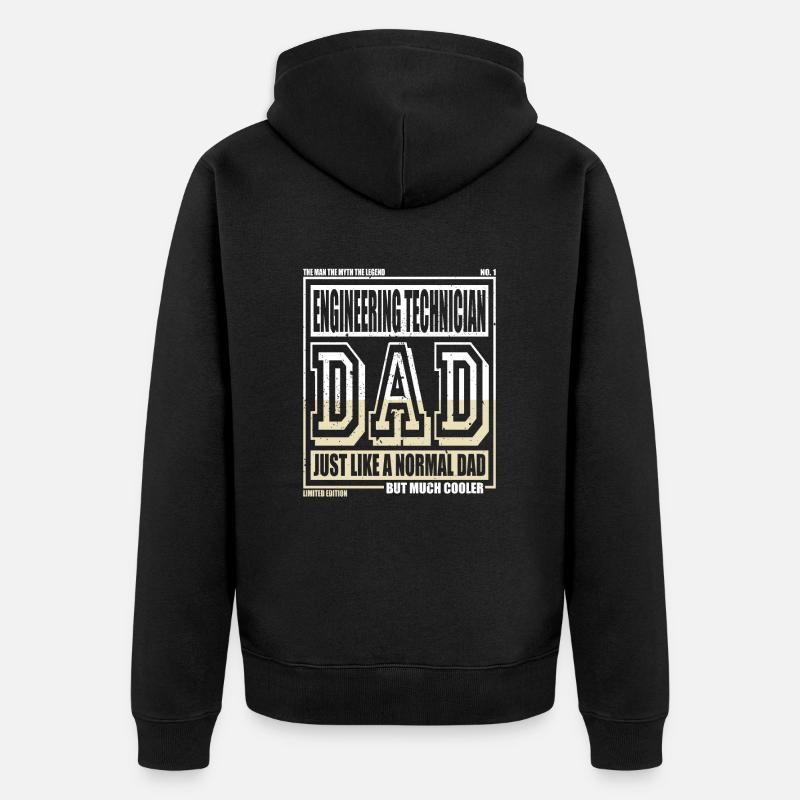 Engineering Technician Dad Gift - Unisex Premium Organic Zip Hoodie - black