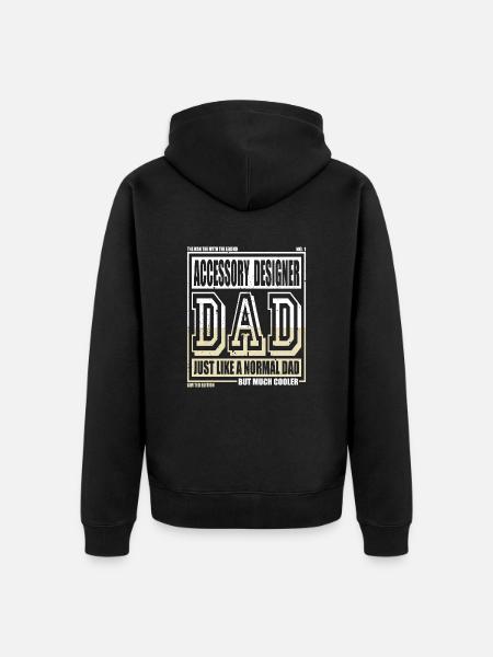 Accessory Designer Daddy Gift - Unisex Premium Organic Zip Hoodie - black