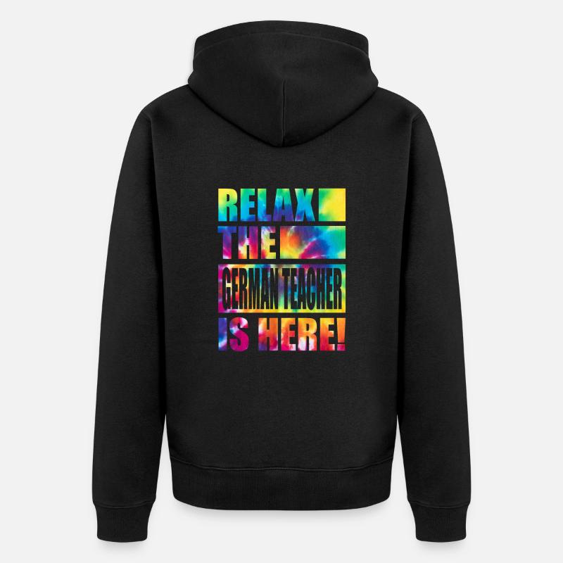 Professeur d’allemand Lustiger Spruch - Veste à capuche bio Premium Unisexe - noir