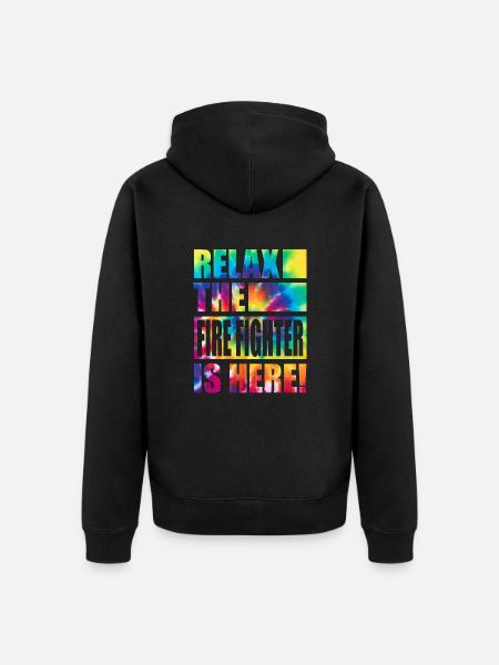 Fire Fighter Funny Saying - Unisex Premium Organic Zip Hoodie - black