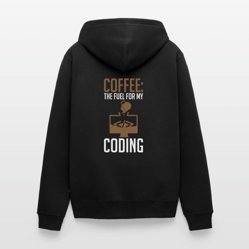 Coder Coffee Le carburant de mon codage Veste à capuche bio Premium Unisexe