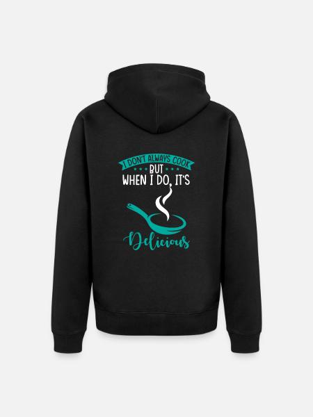 Hobbykoch Kocht Kulinarisches Essen - Unisex Premium Bio Zip Hoodie - Schwarz