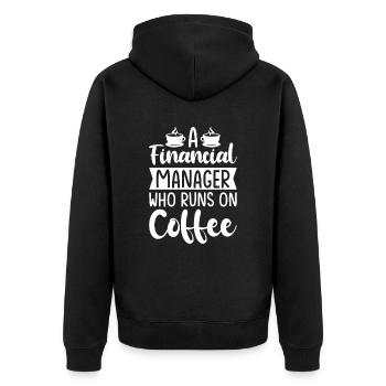 Gift for Finance Managers - Unisex Premium Organic Zip Hoodie - black - Back - Nico (187cm)