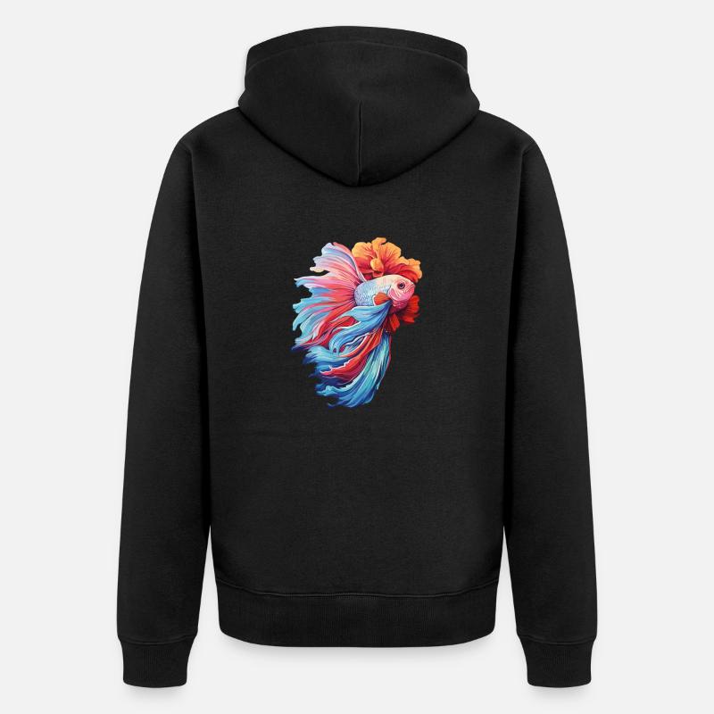 Bettafish Poisson - Veste à capuche bio Premium Unisexe - noir