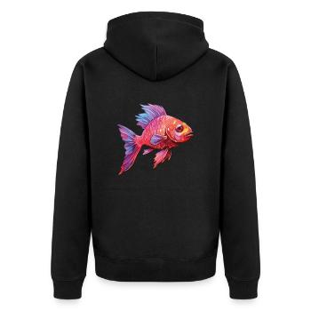 Aquarium de poissons barbes cerises - Veste à capuche bio Premium Unisexe - noir - Dos - Nico (187cm)