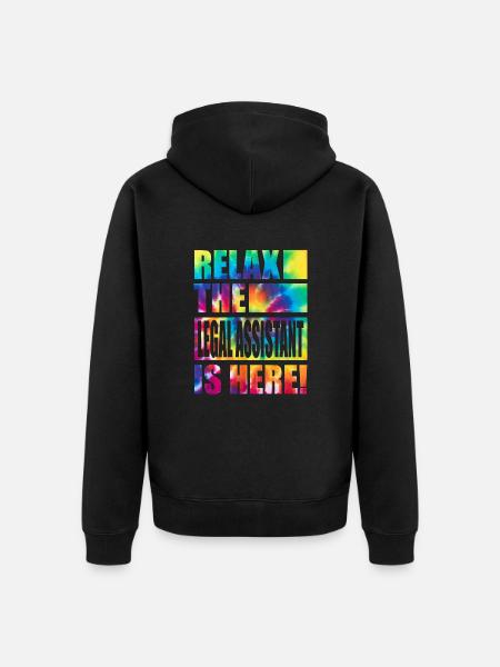 Legal Assistant Funny Saying - Unisex Premium Organic Zip Hoodie - black