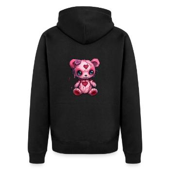Bear Voodoo Goth Esthétique - Veste à capuche bio Premium Unisexe - noir - Dos - Nico (187cm)