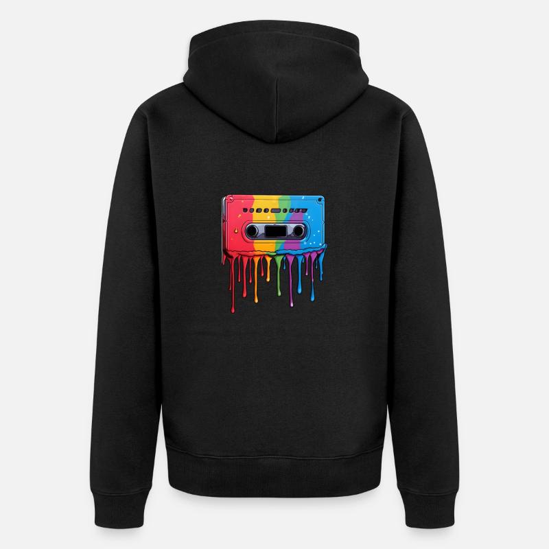 Gouttes de cassette - Veste à capuche bio Premium Unisexe - noir
