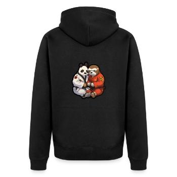Équipe de Jiu Jitsu - Veste à capuche bio Premium Unisexe - noir - Dos - Nico (187cm)